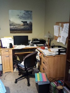 my desk and office chair